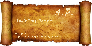 Almásy Petra névjegykártya