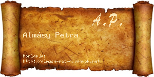 Almásy Petra névjegykártya