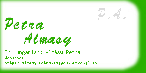 petra almasy business card